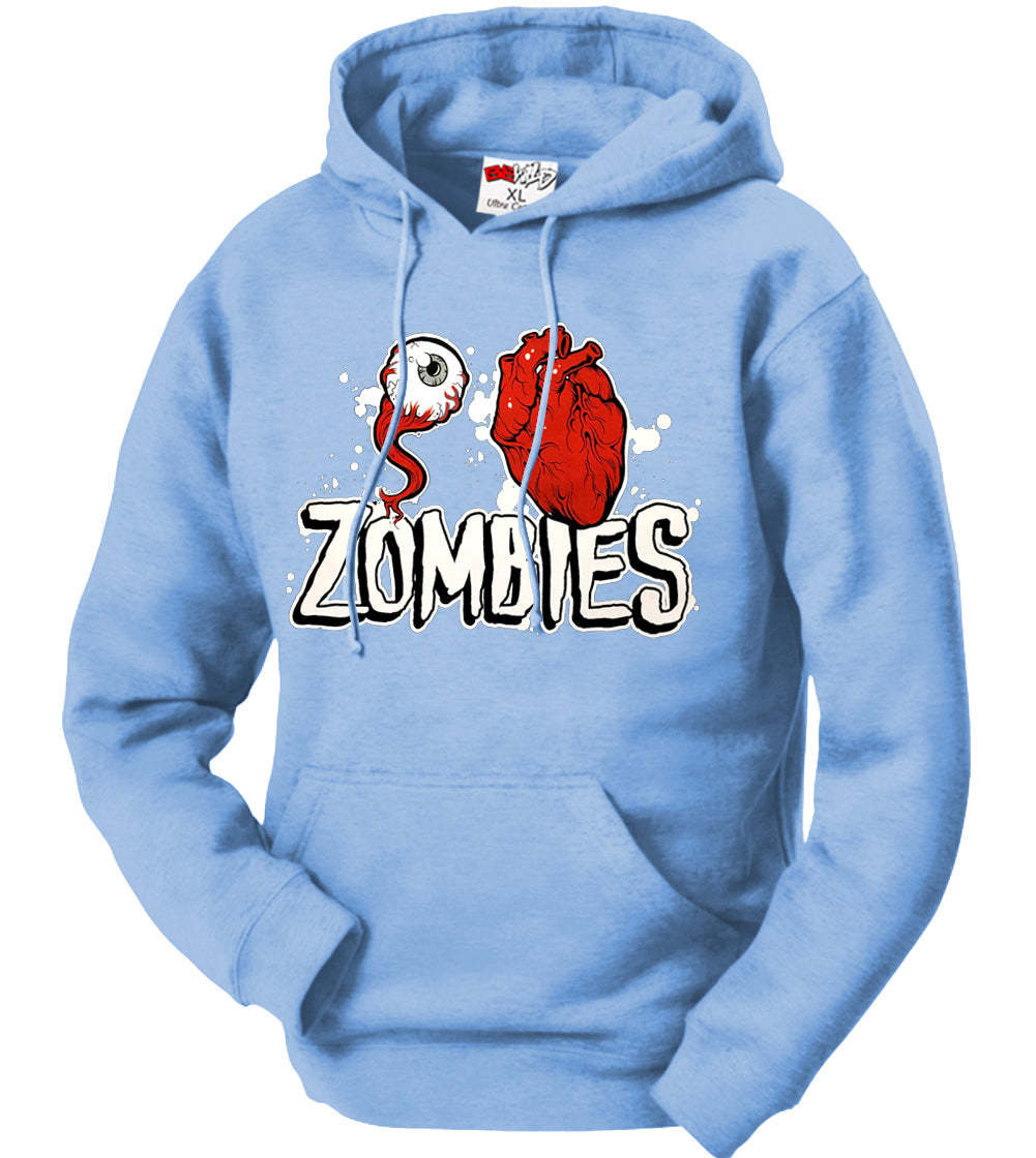 Eye Heart Zombies Adult Hoodie