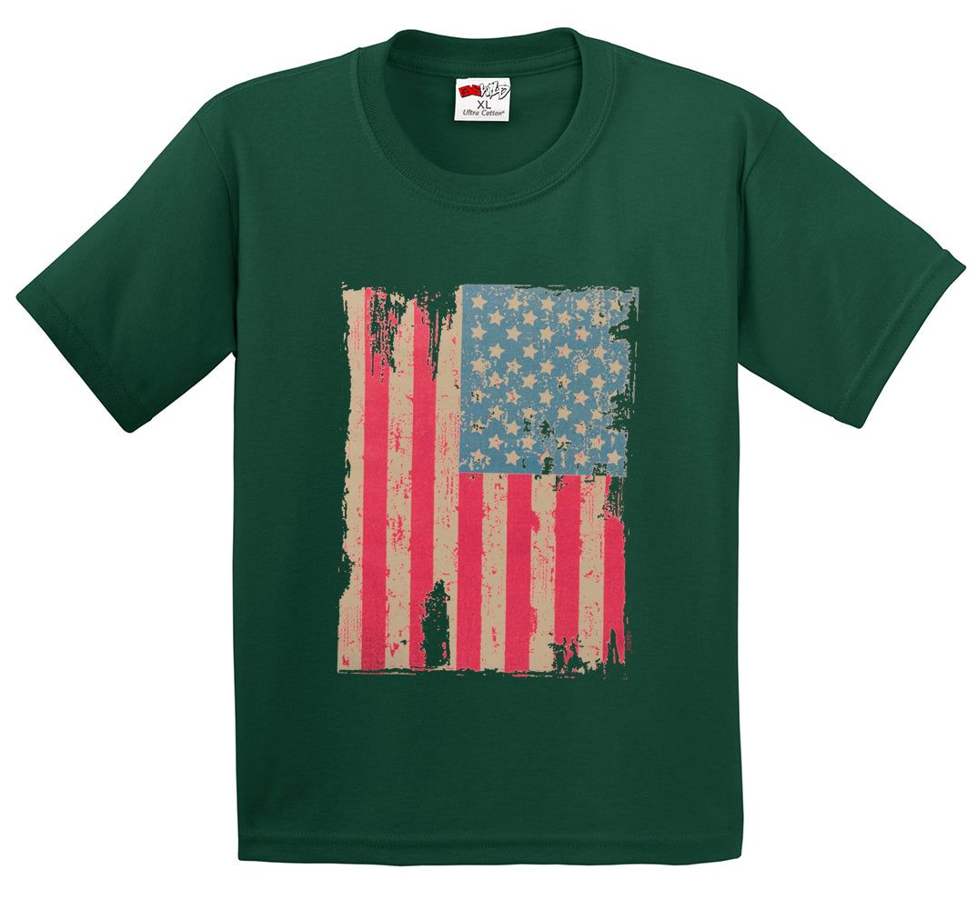 Faded and Distressed American Flag with Hot Pink Stripes Men's T-Shirt
