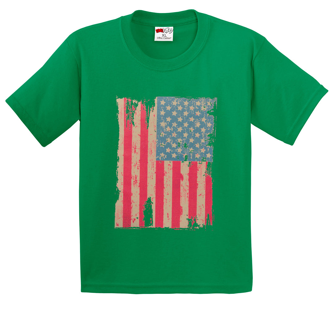 Faded and Distressed American Flag with Hot Pink Stripes Men's T-Shirt