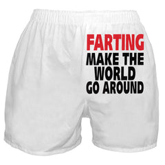 Farting Makes The World Go Round Boxer Shorts