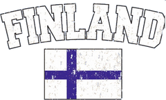 Finland Vintage Flag International Hoodie