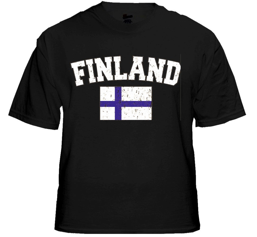 Finland Vintage Flag International Mens T-Shirt