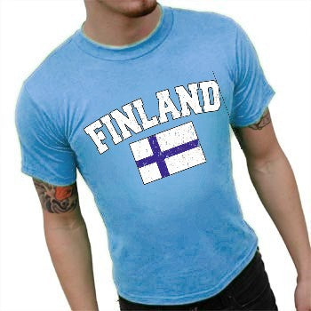 Finland Vintage Flag International Mens T-Shirt