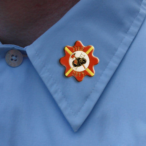 Fire Dept Round Lapel Pin