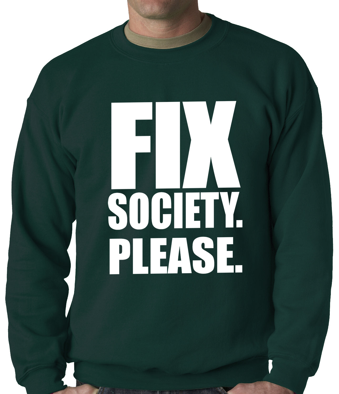 Fix Society. Please. Transgender Equality Adult Crewneck