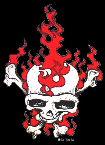 Flaming Skull Bones T-Shirt