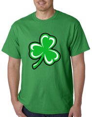 Flashing Light Up Shamrock Mens T-shirt (Irish Kelly Green)