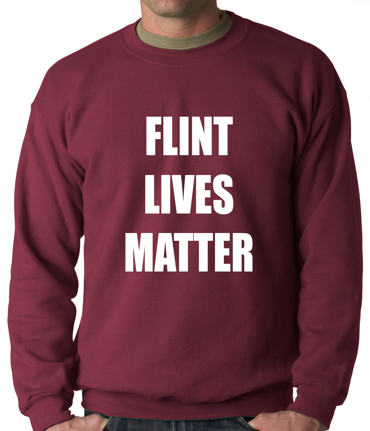 Flint Michigan Lives Matter Adult Crewneck