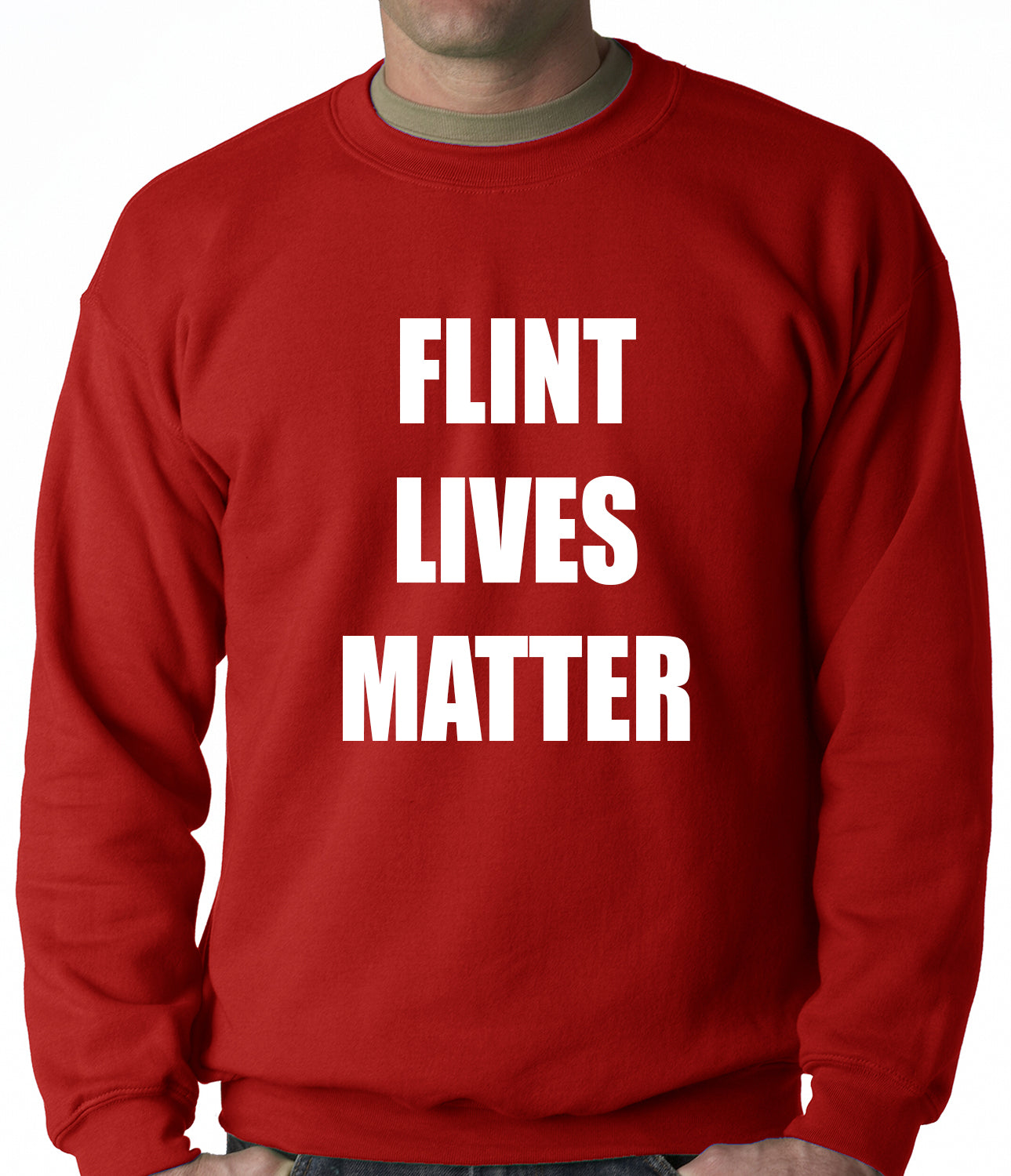 Flint Michigan Lives Matter Adult Crewneck