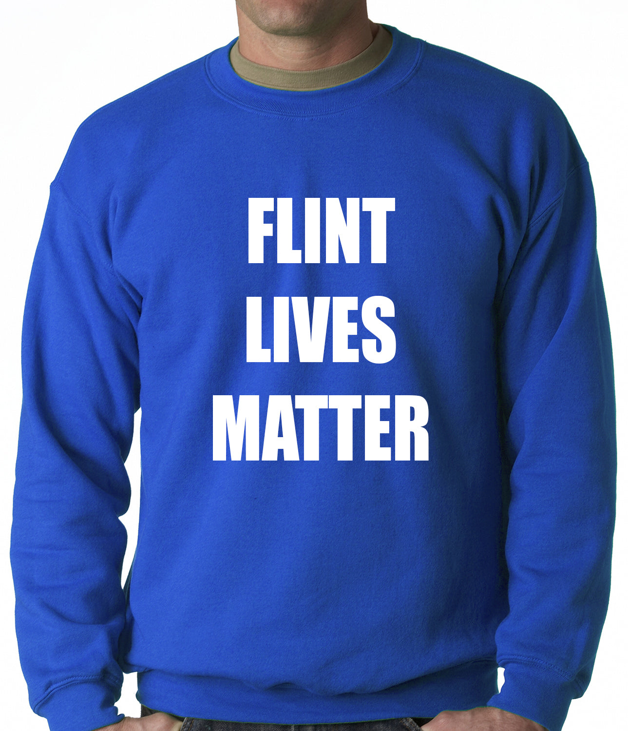 Flint Michigan Lives Matter Adult Crewneck