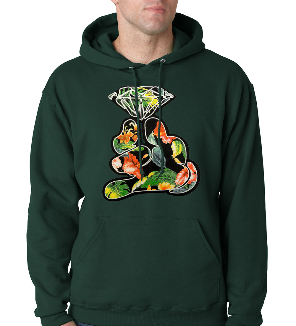 Floral Cartoon Diamond Hand Adult Hoodie