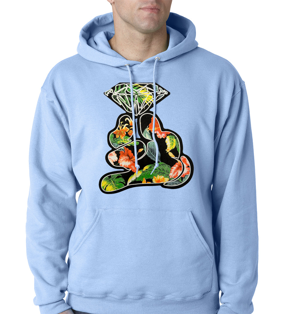 Floral Cartoon Diamond Hand Adult Hoodie