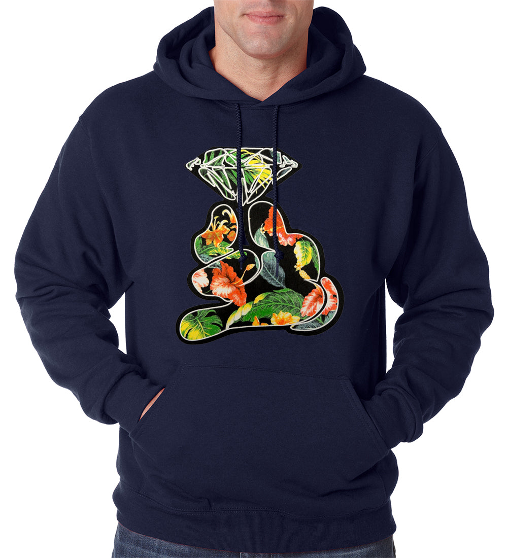 Floral Cartoon Diamond Hand Adult Hoodie