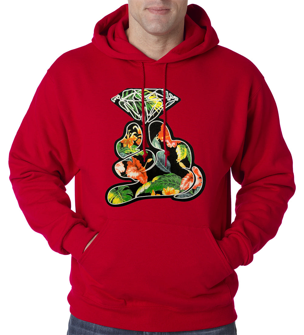 Floral Cartoon Diamond Hand Adult Hoodie