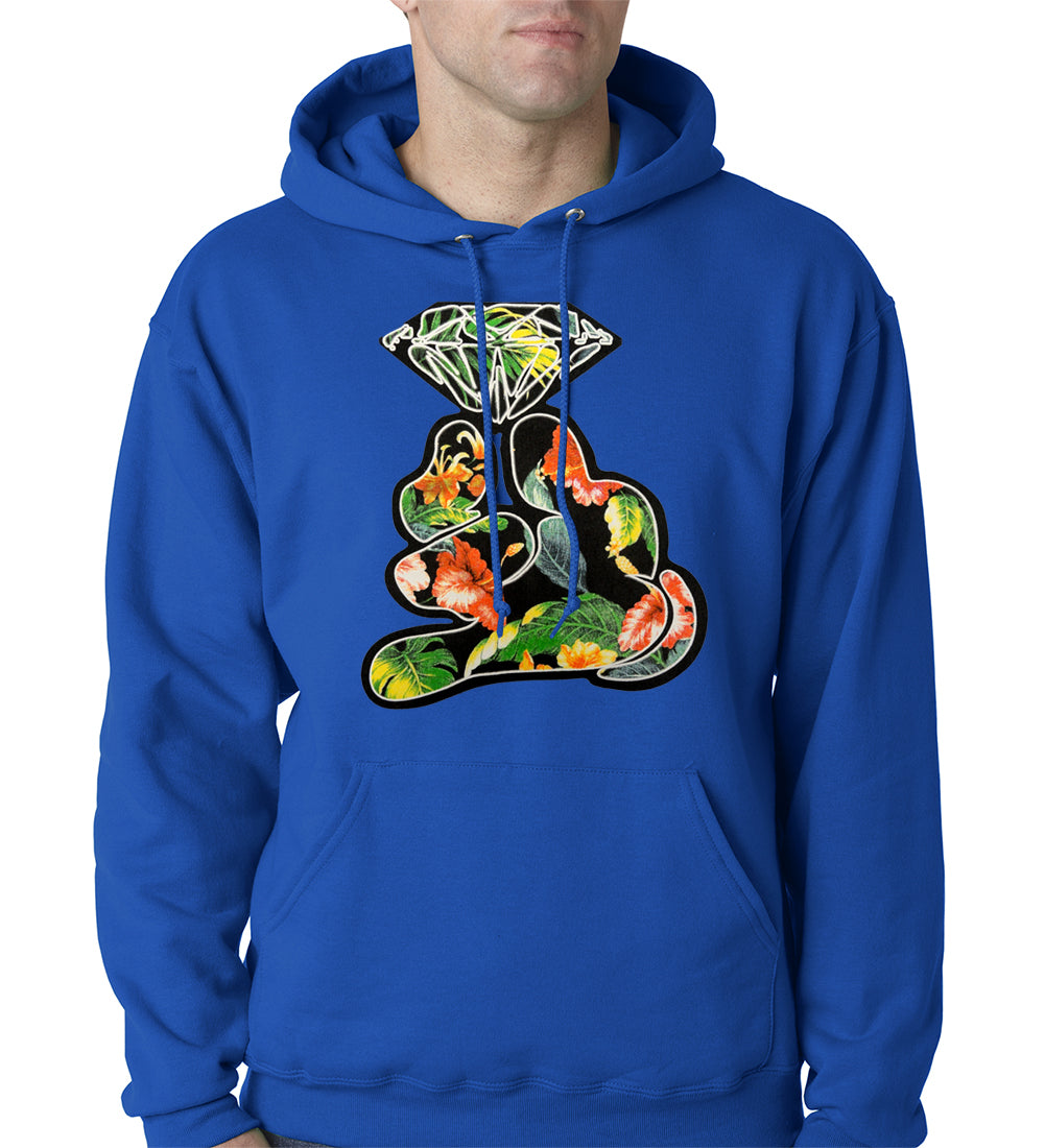 Floral Cartoon Diamond Hand Adult Hoodie