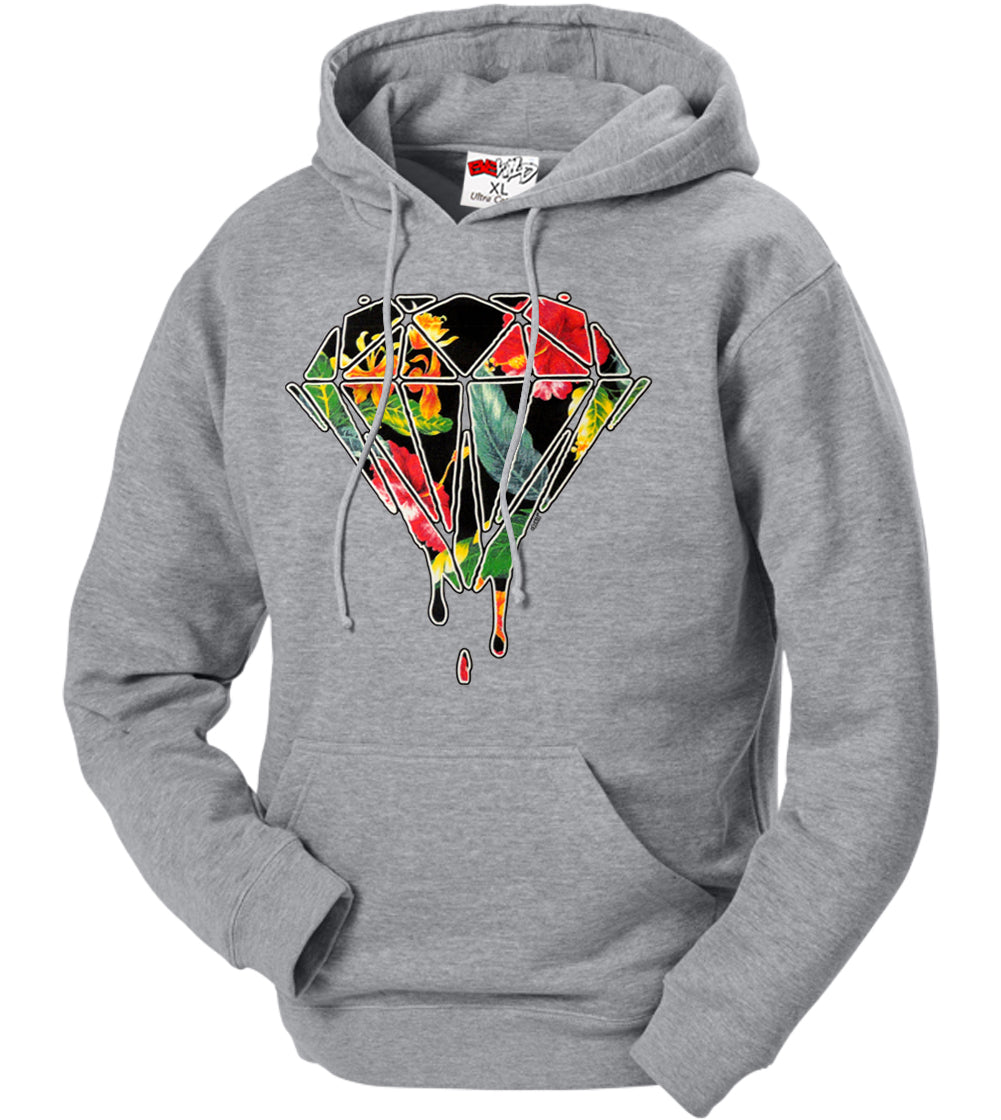 Floral Dripping Diamond Adult Hoodie
