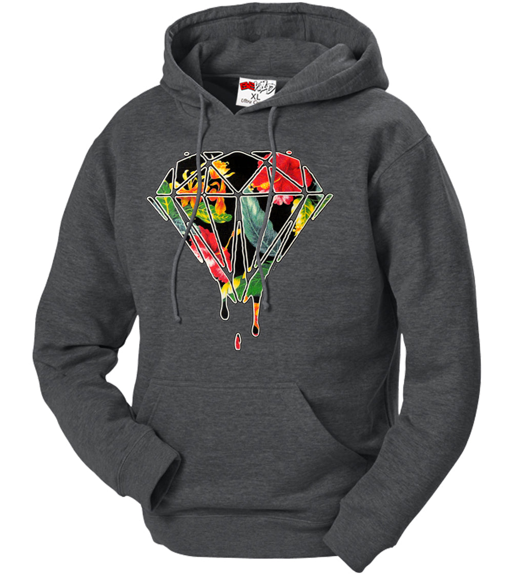 Floral Dripping Diamond Adult Hoodie