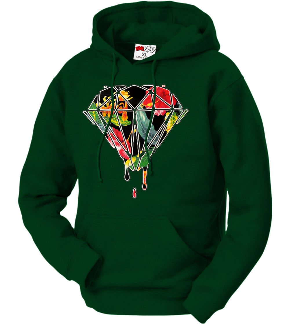 Floral Dripping Diamond Adult Hoodie