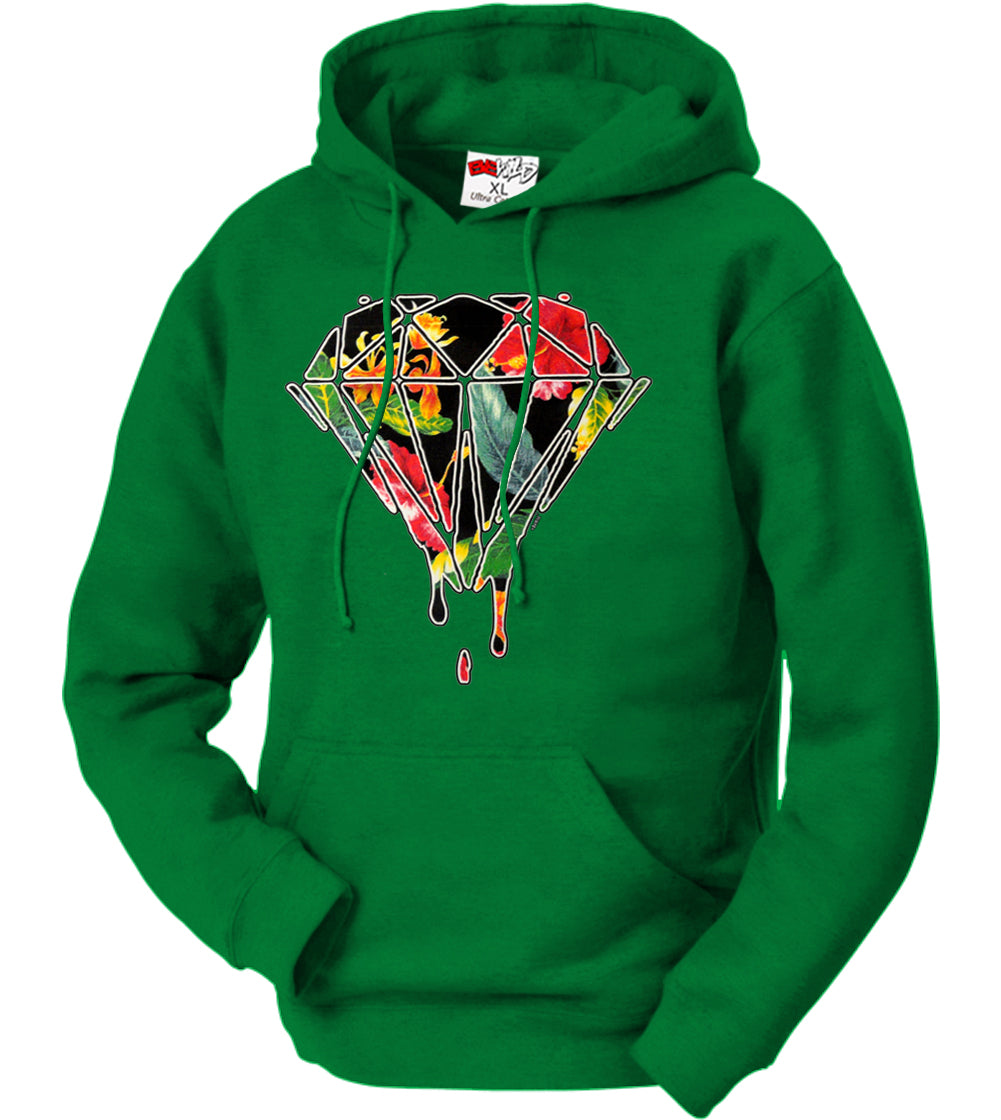 Floral Dripping Diamond Adult Hoodie