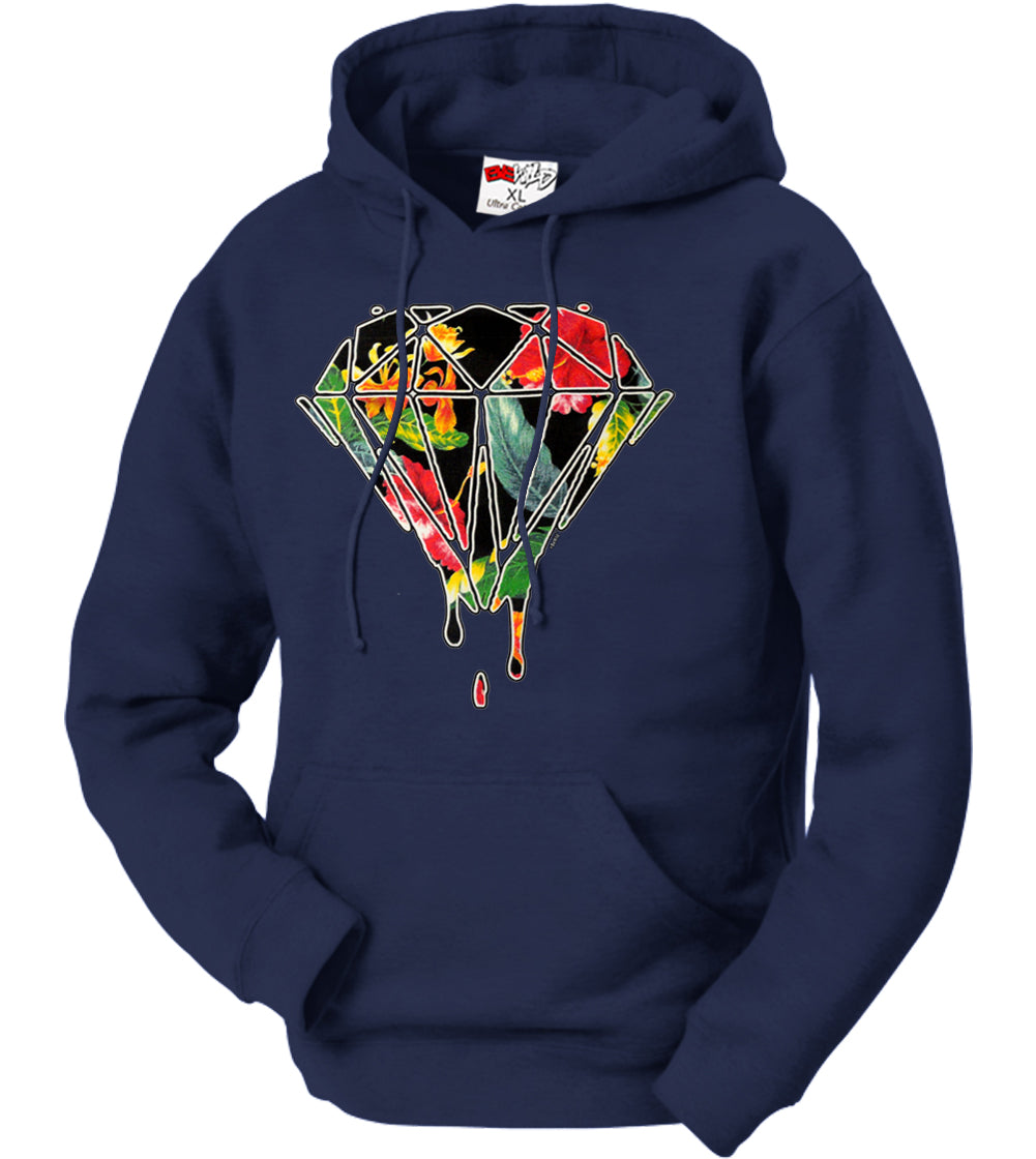 Floral Dripping Diamond Adult Hoodie