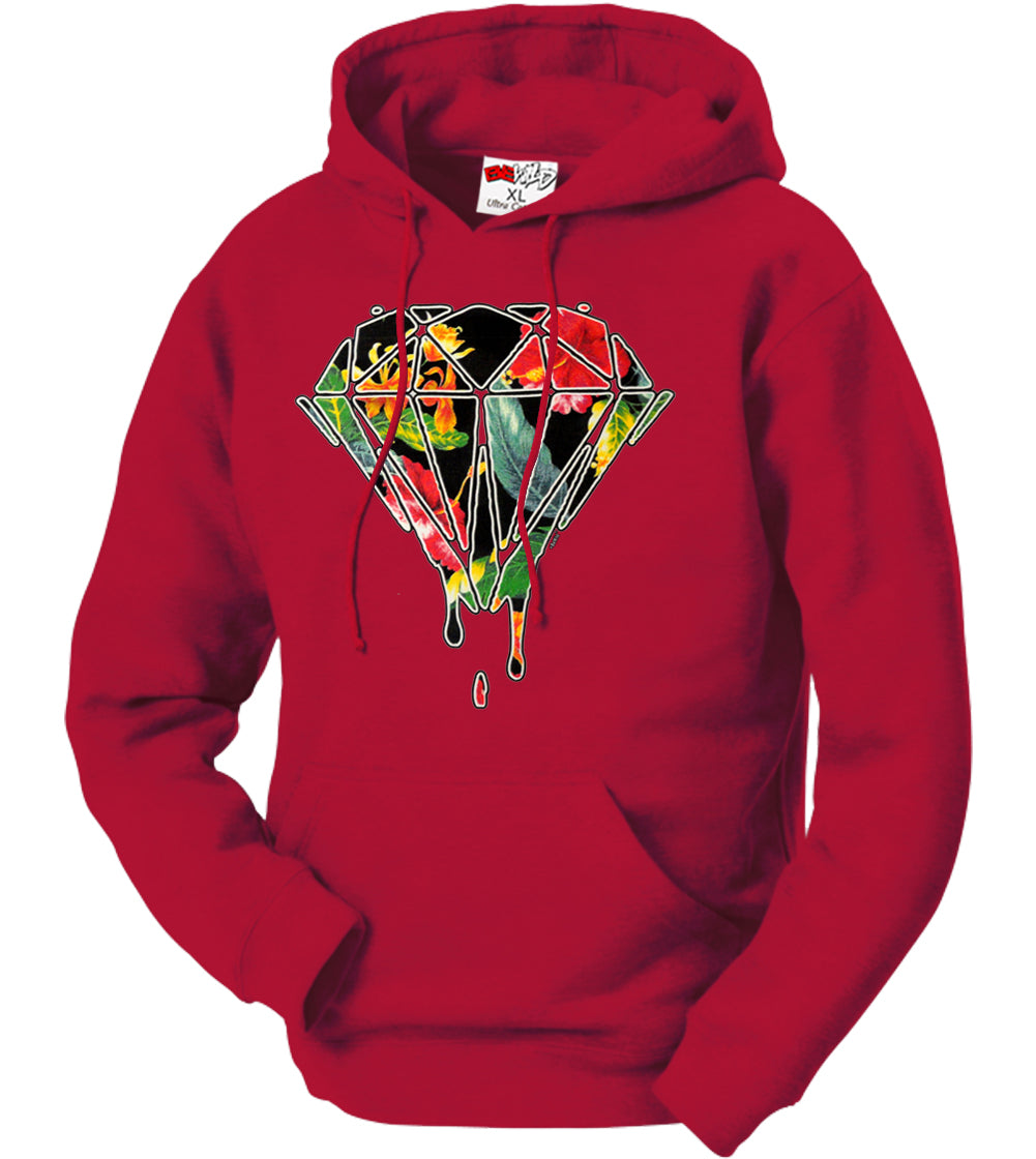 Floral Dripping Diamond Adult Hoodie