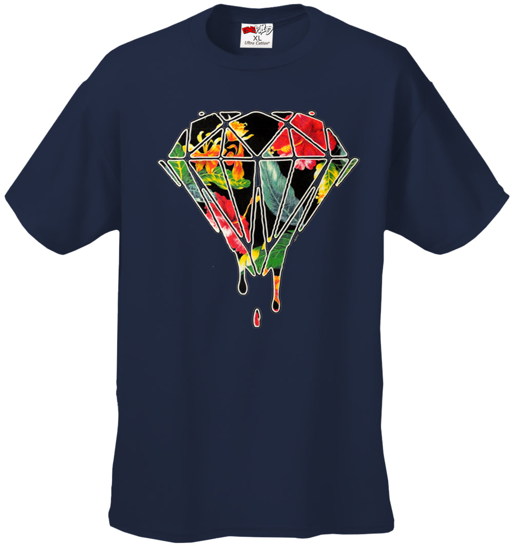 Floral Dripping Diamond Men's T-Shirt