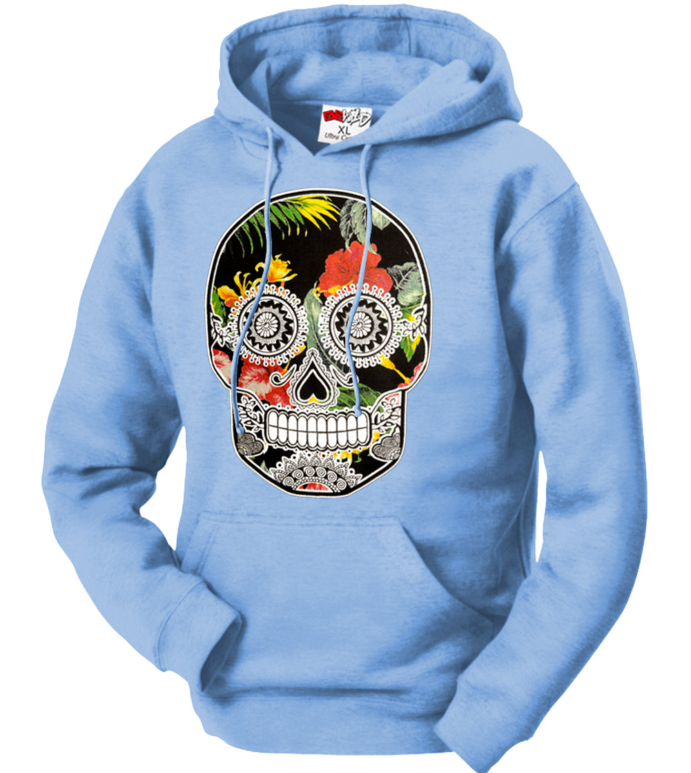 Floral Sugar Skull Adult Hoodie