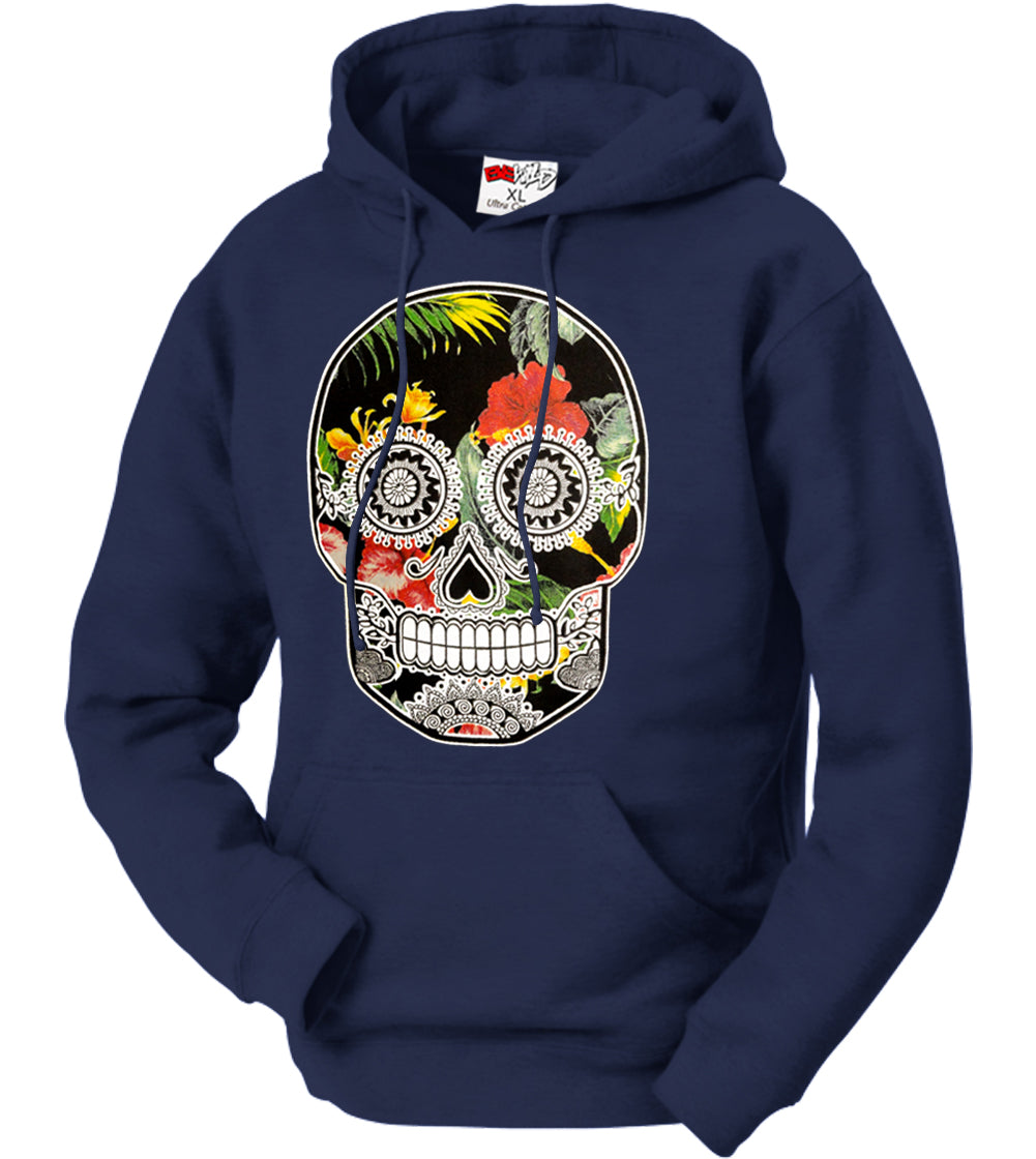 Floral Sugar Skull Adult Hoodie