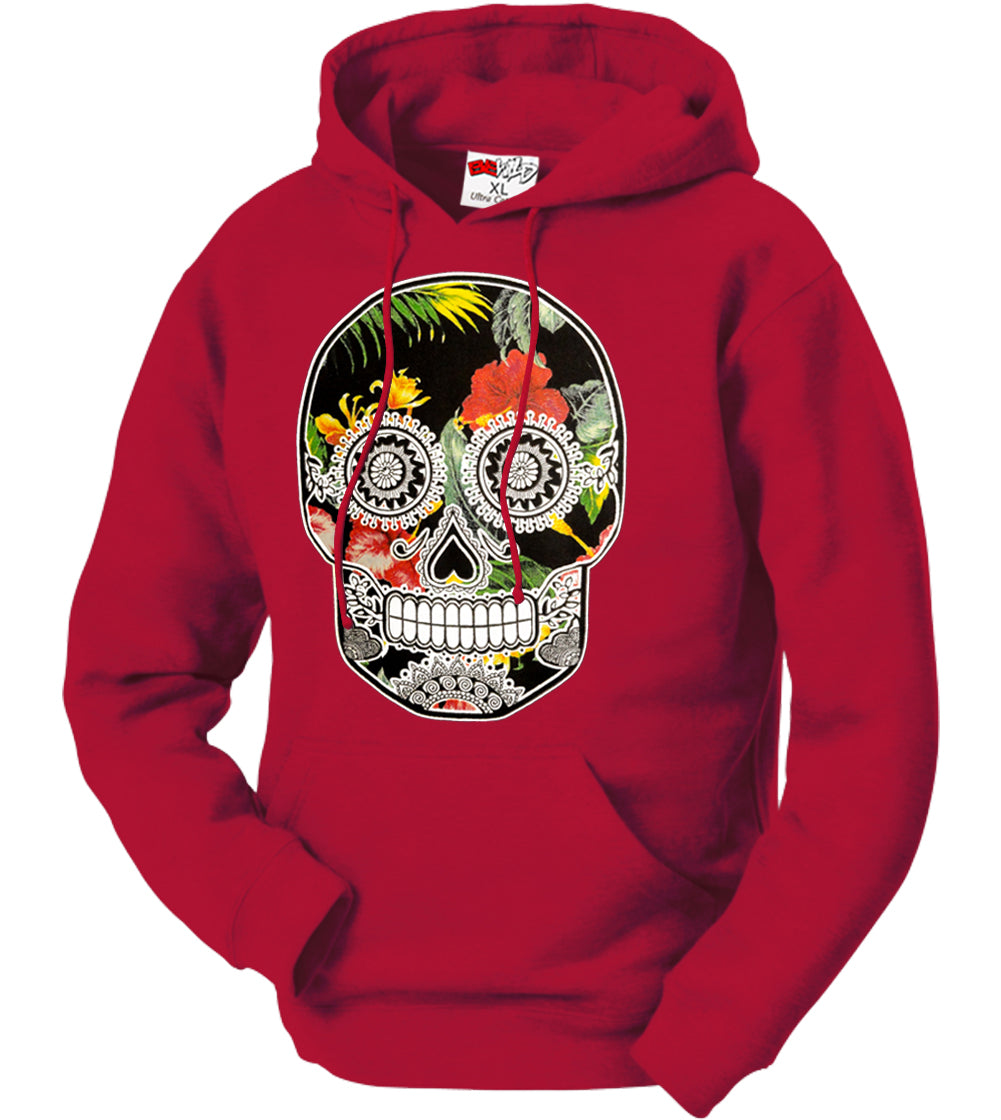 Floral Sugar Skull Adult Hoodie