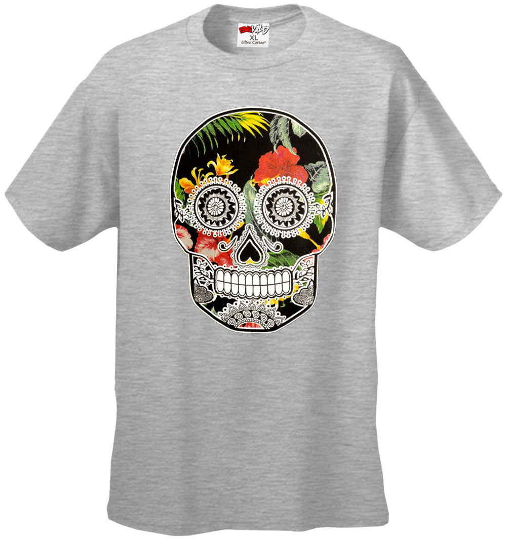 Floral Sugar Skull Men's T-Shirt