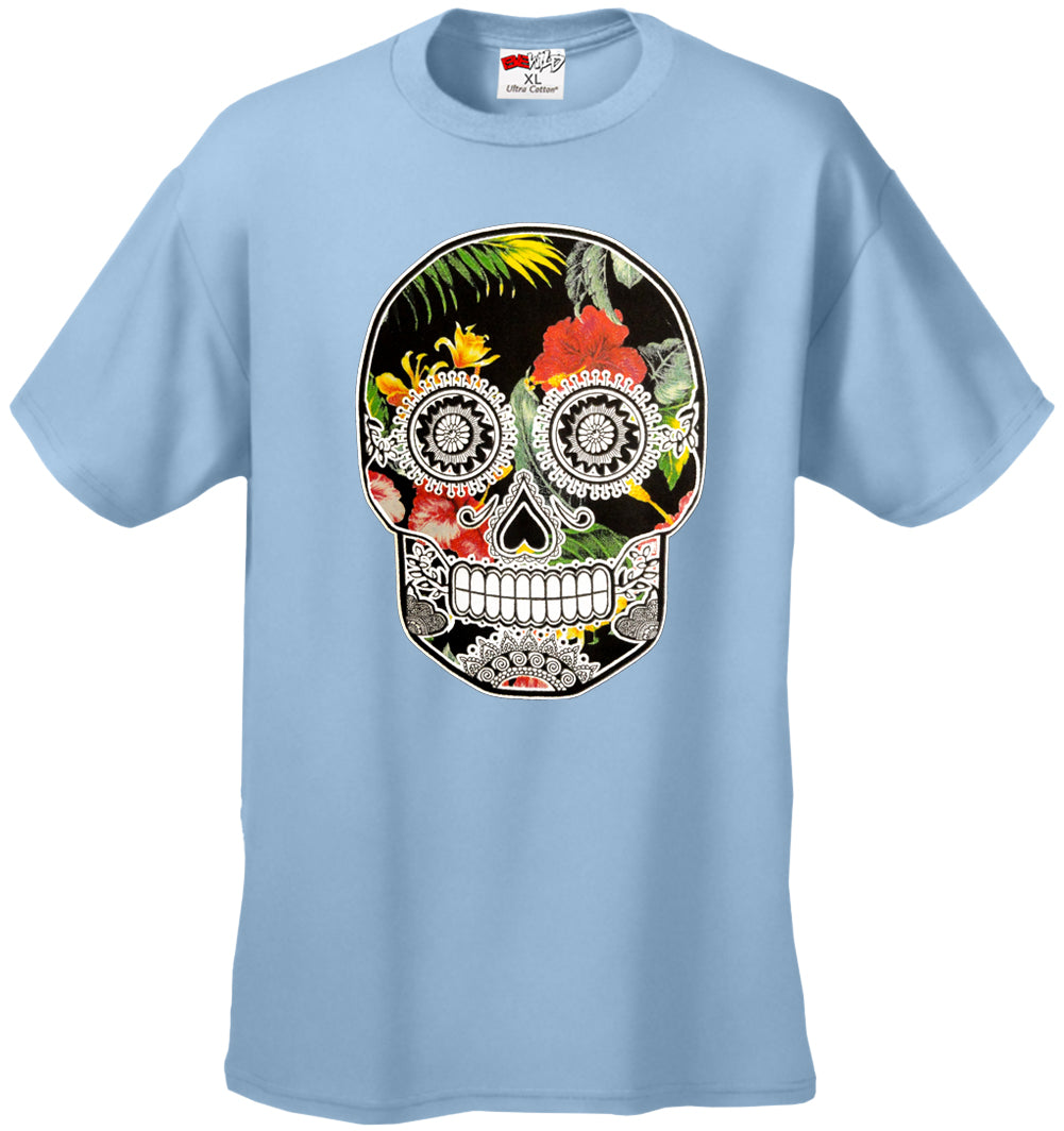 Floral Sugar Skull Men's T-Shirt