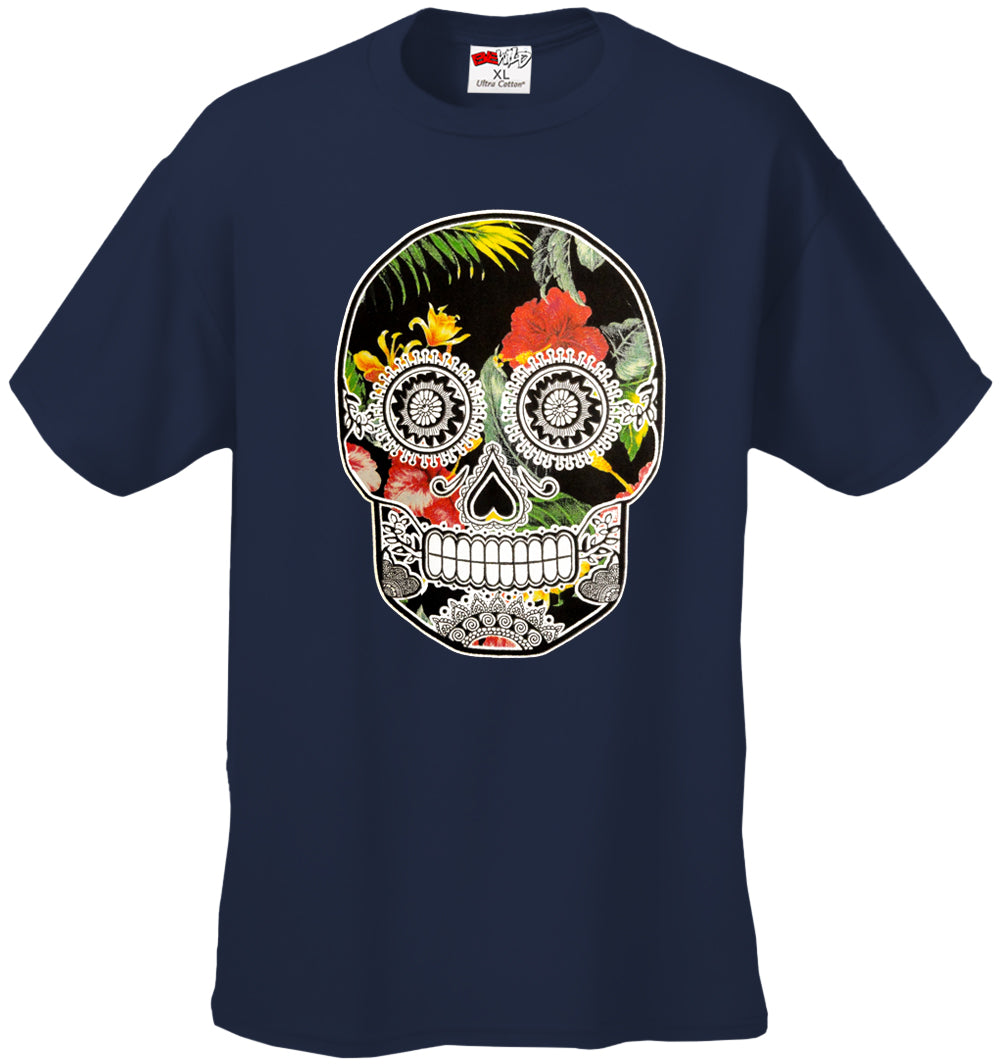 Floral Sugar Skull Men's T-Shirt