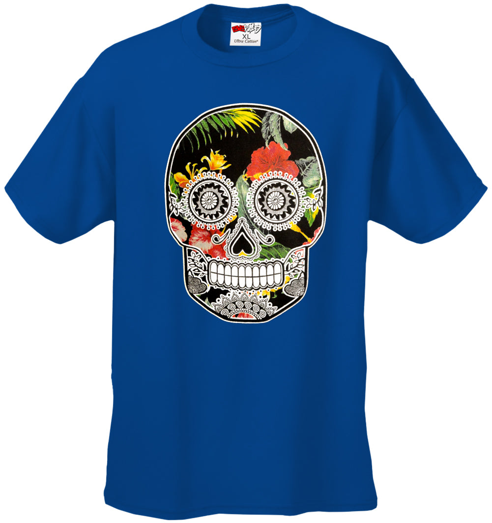Floral Sugar Skull Men's T-Shirt