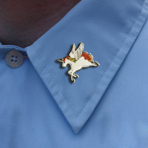 Flying Unicorn Lapel Pin
