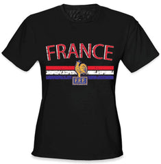 France Vintage Shield International Girls T-Shirt
