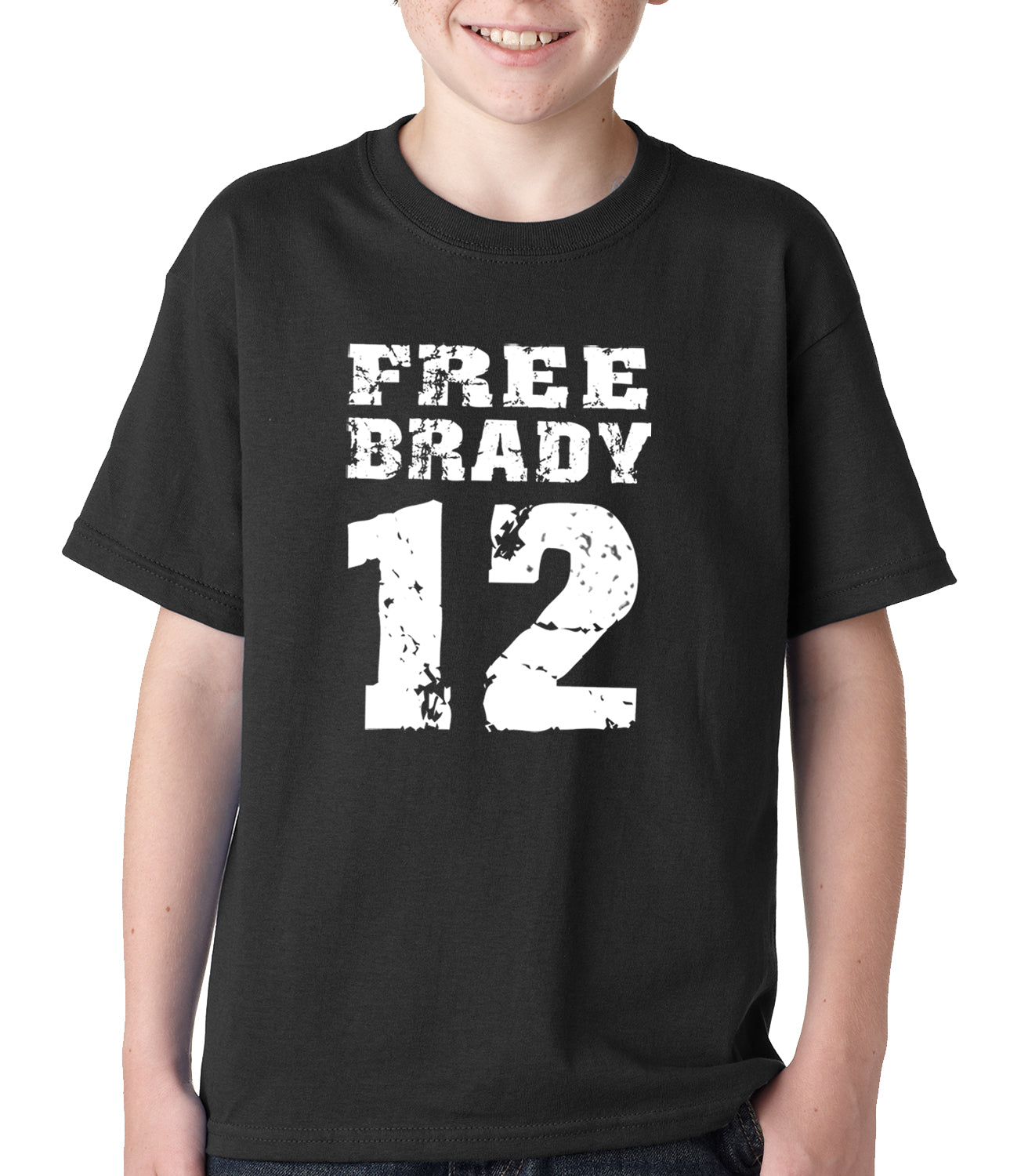 Free Brady #12 - Deflategate New England Football Kids T-shirt