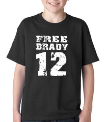 Free Brady #12 - Deflategate New England Football Kids T-shirt
