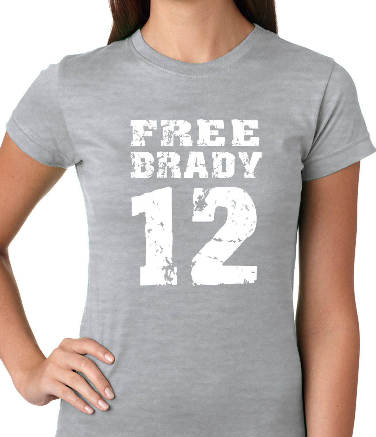 Free Brady #12 - Deflategate New England Football Ladies T-shirt