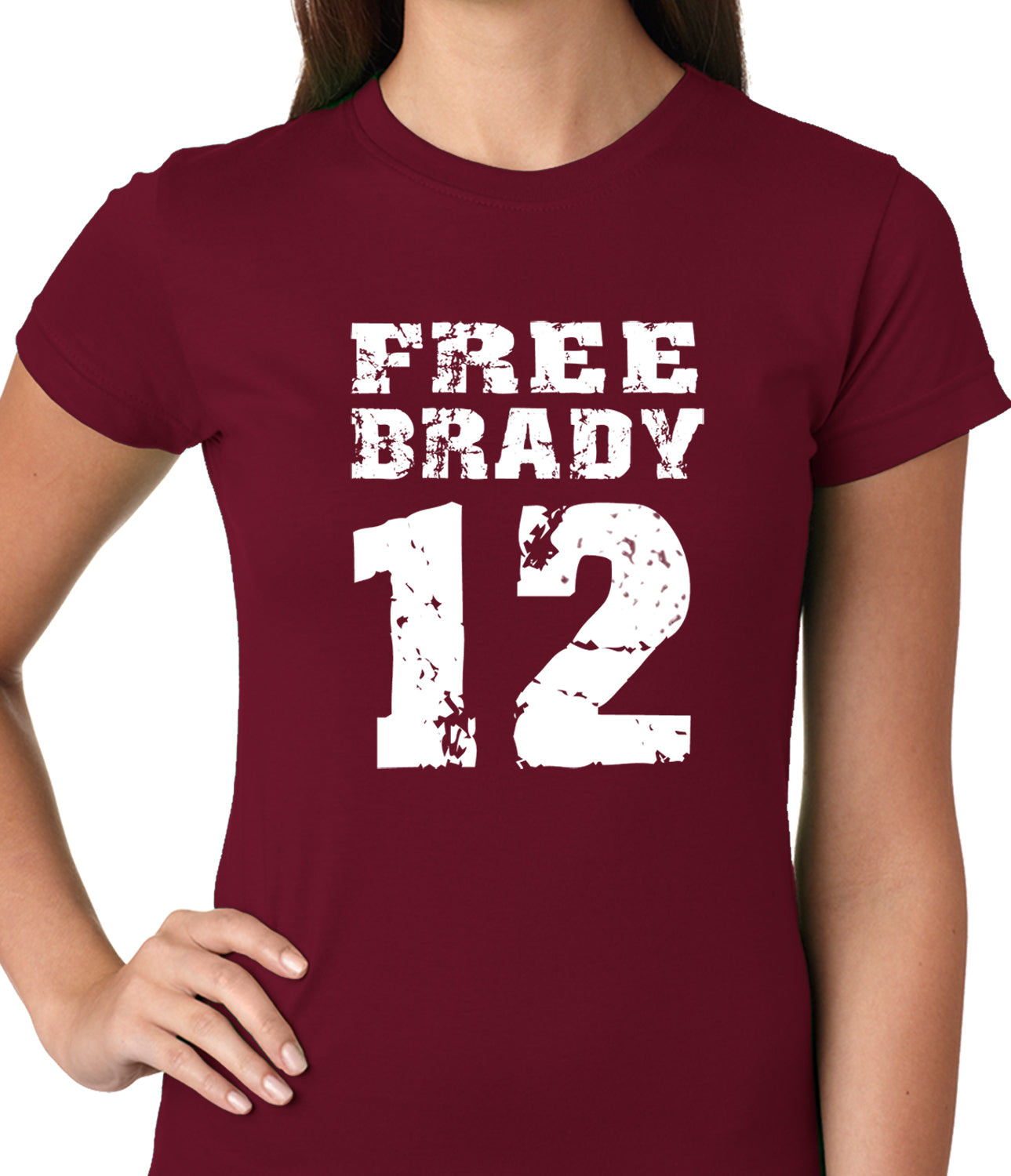 Free Brady #12 - Deflategate New England Football Ladies T-shirt