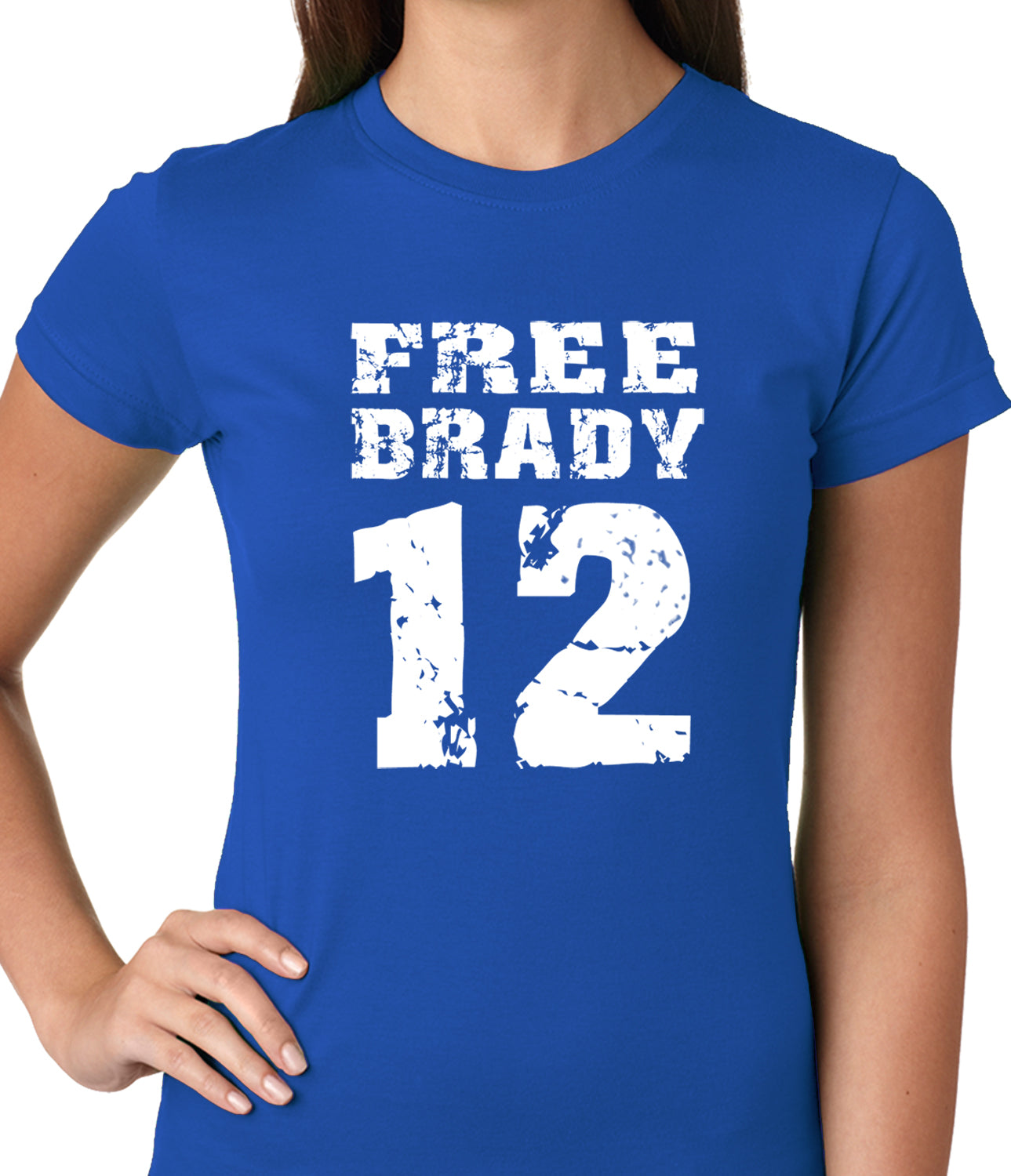 Free Brady #12 - Deflategate New England Football Ladies T-shirt