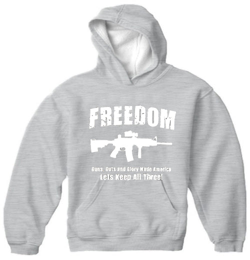 Freedom Guns Guts Glory Adult Hoodie