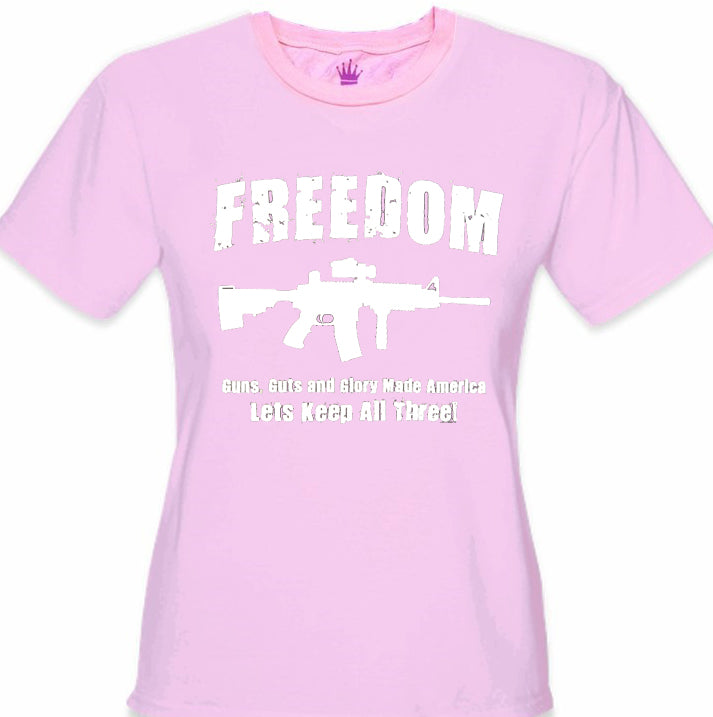 Freedom Guns Guts Glory Girl's T-Shirt