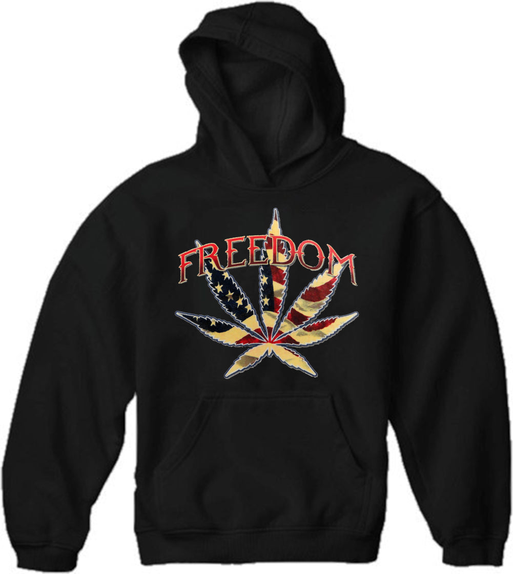 Freedom Pot Leaf Adult Hoodie