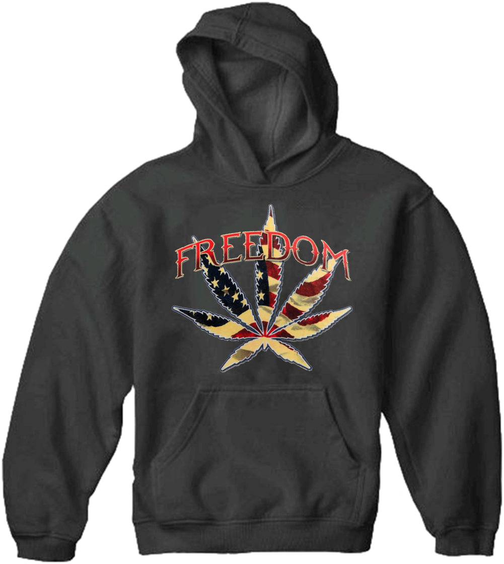 Freedom Pot Leaf Adult Hoodie