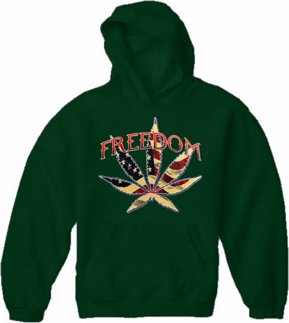 Freedom Pot Leaf Adult Hoodie
