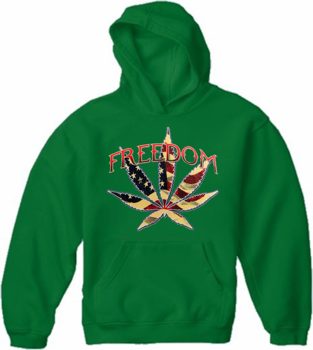 Freedom Pot Leaf Adult Hoodie
