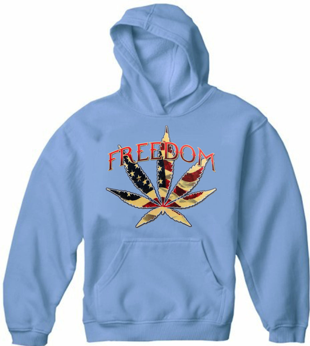 Freedom Pot Leaf Adult Hoodie