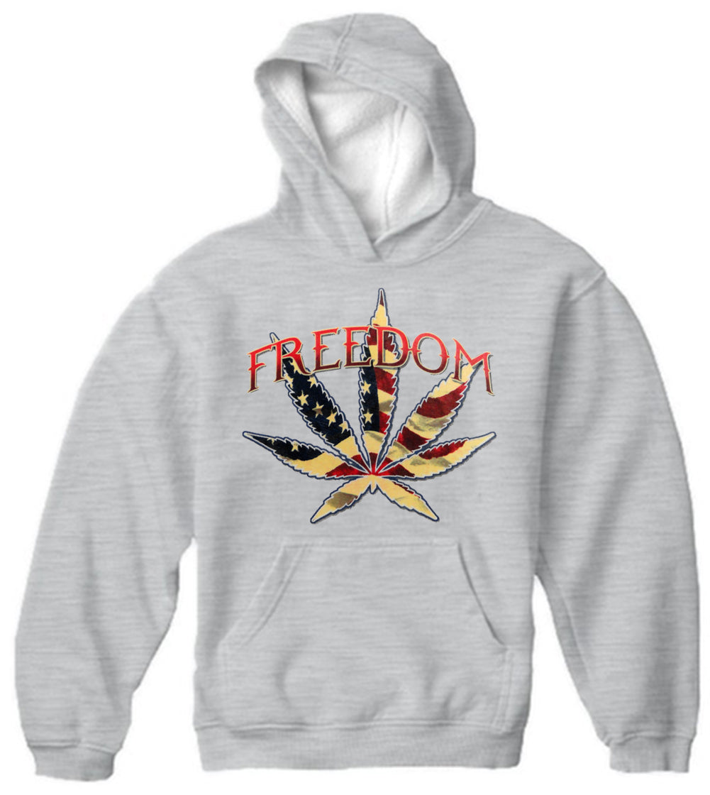 Freedom Pot Leaf Adult Hoodie