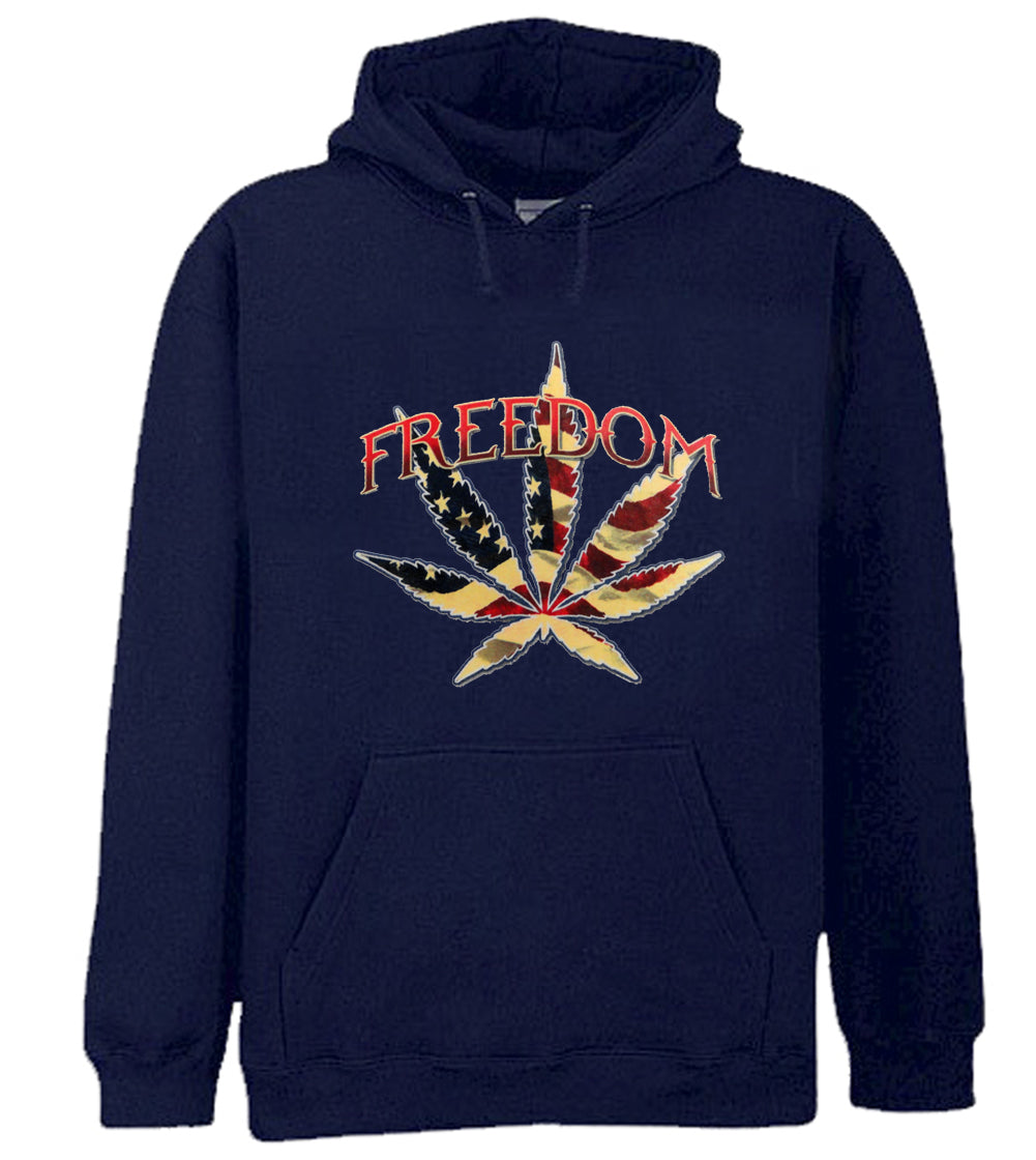 Freedom Pot Leaf Adult Hoodie