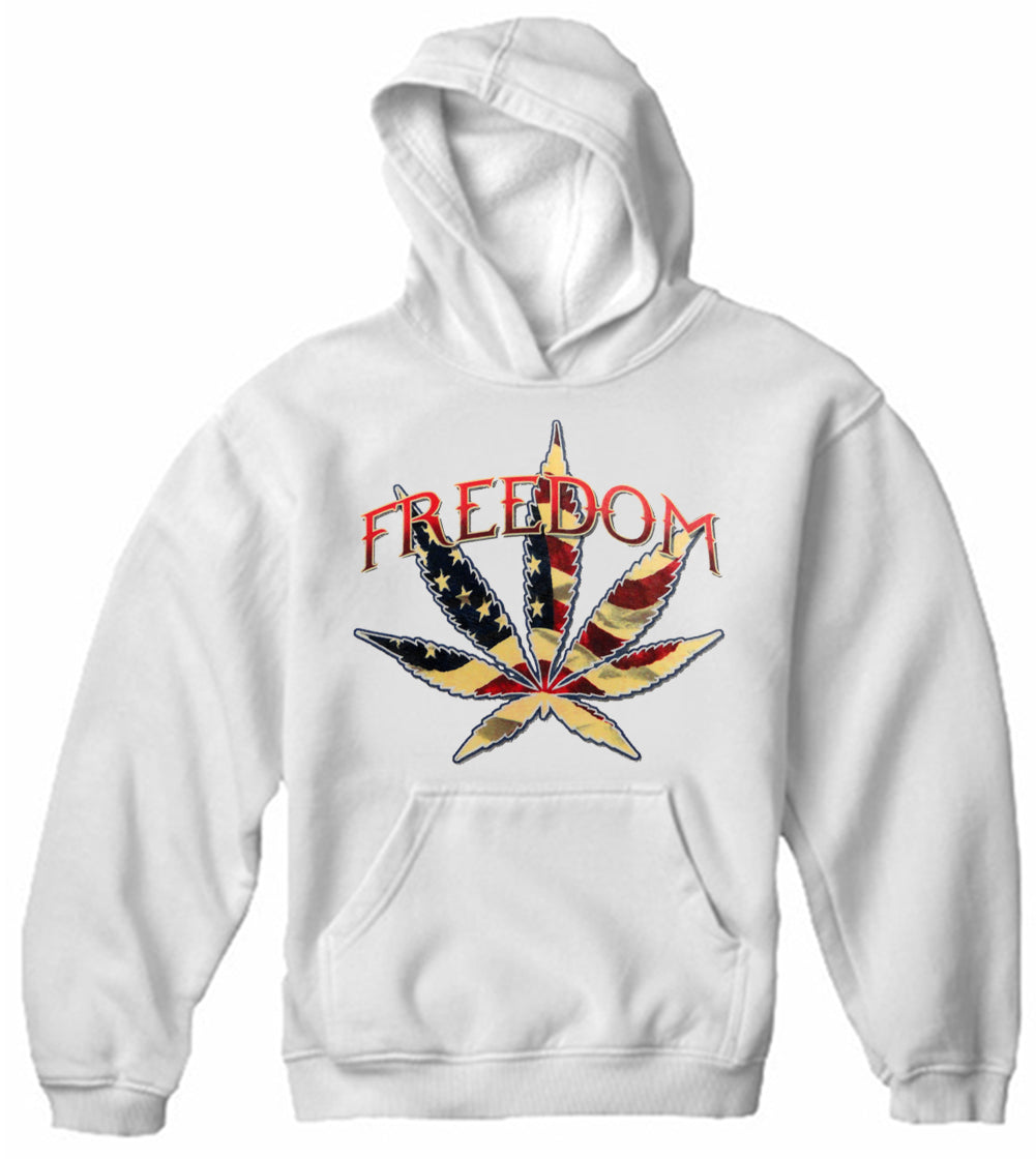Freedom Pot Leaf Adult Hoodie